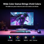 KTC Gaming Monitor 27 Inch | 2K@200Hz (Overlocking 210Hz) | Built-in Speakers | Fast IPS Panel | 1ms Response Time (MPRT) | HDR400 | Adaptive Sync | 131% sRGB, 101% DCI-P3, ΔE＜2