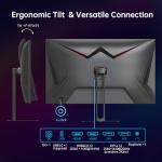 KTC Gaming Monitor 27 Inch | 2K@200Hz (Overlocking 210Hz) | Built-in Speakers | Fast IPS Panel | 1ms Response Time (MPRT) | HDR400 | Adaptive Sync | 131% sRGB, 101% DCI-P3, ΔE＜2