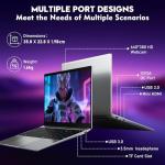 NAIKLULU 15.6 Inch 2026 Gamer Laptop i5-7Y54 Processor (1.2 to 3.2 Ghz), 16GB RAM 1TB SSD Cheap Gaming Laptop Computer with Backlit Keyboard/TF Card/Touchpad/6000Mah/46.2Wh