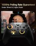 EasySMX PC Controller, Enhanced Wireless Bluetooth Pro Game Controller with Charging Dock/RGB Backlit/Hall Sensor,No Stick Drift No Dead Zone, Windows PC, Android, Steam, Switch, iOS
