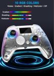AOC Wireless Gaming Controller for PC/Switch/iOS/Android/PS4, Interactive Screen, Hall Effect Stick & Dual-Mode Trigger, RGB Lighting, Customizable Buttons, Bluetooth/2.4G/Wired (White)