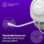 JBL Quantum 100M2 Wired Over-Ear Gaming Headset with JBL QuantumSOUND Signature and 3.5 mm Headphone Jack, Multi-Platform Compatibility, Detachable Mic, Mute Option, White