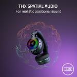 Razer Kraken V4 - Wireless Gaming Headset (3 Modes Connectivity, TriForce 40mm Drivers, 9-Zone RGB Earcup Lighting, Mix & Volume adjustments, THX Spatial Audio) Black