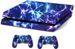 Blue Electric Sticker/Skin PS4 Compatible with Playstation 4 Console & Remote controller stickers, ps4sk15