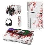 playvital Full Set Skin Sticker for ps5 Slim Console Disc Edition (The New Smaller Design), Vinyl Skin Decal Cover for ps5 Controller & Headset & Charging Station & Media Remote - Clown Hahaha