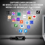 Papeaso 4K HDMI to USB capture card, Full HD 1080p video capture device, HDMI Video Game Capture for Editing Video/Games/Streaming/Online Teaching(Black)