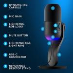 Logitech G Yeti GX Dynamic RGB Gaming Microphone with LIGHTSYNC, USB Mic for Streaming, Supercardioid, USB Plug and Play for PC/Mac - Black