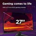 Lenovo Legion R27s Gaming Monitor 27" FHD (1920 x 1080) IPS, 1 ms MPRT, 144 Hz, Ports 1x HDMI 2.1 + DisplayPort 1.2, DisplayPort Cable included, Stand Tilt - Raven Black