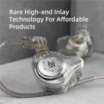 Yinyoo KZ EDX PRO in Ear Monitor Earphones, EDX PRO Wired in-Ear Earbuds HIFI Deep Bass Sound Headphones with 1DD New 10mm Dynamic Driver Over-Ear Headset for Musician Stage (Black, No mic)