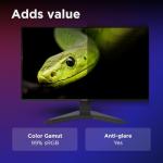 Lenovo Legion R27s Gaming Monitor 27" FHD (1920 x 1080) IPS, 1 ms MPRT, 144 Hz, Ports 1x HDMI 2.1 + DisplayPort 1.2, DisplayPort Cable included, Stand Tilt - Raven Black