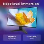 Lenovo Legion R27s Gaming Monitor 27" FHD (1920 x 1080) IPS, 1 ms MPRT, 144 Hz, Ports 1x HDMI 2.1 + DisplayPort 1.2, DisplayPort Cable included, Stand Tilt - Raven Black