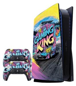 PS5 (Original) Disc Bundle Vinyl Skin – Premium 3M™ Decals for Console & Controllers | Bubble-Free, Easy Application, Scratch-Resistant, Residue-Free Removal | Custom Gaming Skin, Made in UK (Racing)