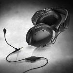 V-Moda BoomPro Microphone | For Gaming & Communication | Wired - 3.5 mm Jack | Flexible Boom | Clip-on Controller With Mute Button & Volume Wheel | Black