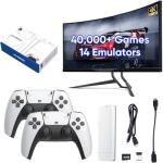 SingyiX 2026 Upgraded Retro Gaming Console Stick Pro, Video Games Console with 4K HDMIs, 50000+ Games - Video Game with Upgrade Dual 2.4G Wireless Controllers (64GB (30000+ games))