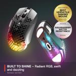 SteelSeries Aerox 5 Wireless - Holey RGB Gaming Mouse - Ultra-lightweight Water Resistant Design - 9 Buttons - Lag-free 2.4GHz / Bluetooth Wireless - 18K DPI TrueMove Air Optical Sensor