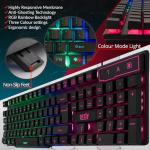 Orzly Gaming Keyboard RGB USB Wired Rainbow Keyboard Designed for PC Gamers, PS4, PS5, Laptop, Xbox, Nintendo Switch, RX250-K Hornet Edition (Black)