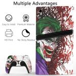 playvital Full Set Skin Stickers for ps5 Pro Console Digital & Disc, Vinyl Decal Wrap Accessories for ps5 Controller & Headset & Charging Station & Media Remote, Clown Hahaha