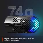 SteelSeries Aerox 5 Wireless - Holey RGB Gaming Mouse - Ultra-lightweight Water Resistant Design - 9 Buttons - Lag-free 2.4GHz / Bluetooth Wireless - 18K DPI TrueMove Air Optical Sensor