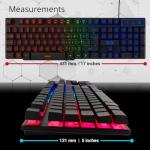 Orzly Gaming Keyboard RGB USB Wired Rainbow Keyboard Designed for PC Gamers, PS4, PS5, Laptop, Xbox, Nintendo Switch, RX250-K Hornet Edition (Black)