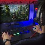 Orzly Gaming Keyboard RGB USB Wired Rainbow Keyboard Designed for PC Gamers, PS4, PS5, Laptop, Xbox, Nintendo Switch, RX250-K Hornet Edition (Black)