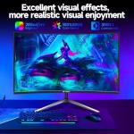 CRUA 27 Inch 180Hz/200Hz Curved Gaming Monitor, FHD 1920 * 1080P Frameless 1800R Computer Monitor, 1ms GTG with FreeSync, Low Motion Blur, Eye Care, VESA100*100, DisplayPort, HDMI, Black