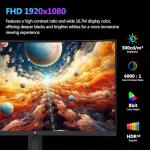 Z-Edge 27 Inch 300Hz(DP) 240Hz(HDMI) Curved Gaming Monitor 1ms MPRT Full HD LED Monitor, 300cd/m² Brightness, 16:9 VA Panel, FreeSync, HDR10, HDMI 2.0 & DisplayPort 1.4, VESA Mountable