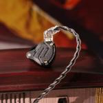 Linsoul KZ ZS10 Pro, 4BA+1DD 5 Driver in Ear Monitor, HiFi Wired Earbuds, Gaming Earbuds, Hybrid IEM Earphones with Stainless Steel Faceplate, Recessed 2 Pin Detachable Cable(Without Mic, Dark Black)