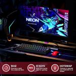 GK61 Mechanical Gaming Keyboard - 62 keys Multi Color RGB Illuminated LED Backlit Wired Programmable for PC/Mac Gamer - ISO UK Layout (Gateron Optical Red, Black)