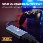 Papeaso Video Capture Card, HDMI to USB C 3.0 Capture Card, 1080P 60FPS Video Capture Device, for Streaming, Teaching,Gaming, Video conferencing or Live Broadcasting