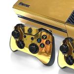Bordhap Gold Glossy Skin Sticker For Console Controller + Kinect Decal Vinyl