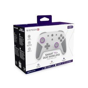 Gioteck Smart TV+ DUO Wireless (Bluetooth & Dongle) Controller for Cloud Gaming, PC, Smart TV, Mobile - Grey. Desgined for Smart TV's with Xbox Game Pass