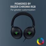 Razer Kraken V4 X - Wired PC Gaming Headset (TriForce 40mm Drivers, Retractable Cardioid Mic, 7.1 Surround Sound, Chroma RGB, for PC - console & phones via USB-C) Black