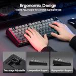 EPOMAKER AULA F75 Wireless Mechanical Gaming Keyboard, 75% Layout with Knob, Creamy Gasekt-Mount with Sound-Dampening, RGB, Hot-Swap, Bluetooth/2.4Ghz (Black Gradient, LEOBOG Reaper Switch)