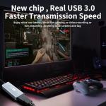 Papeaso Video Capture Card, HDMI to USB C 3.0 Capture Card, 1080P 60FPS Video Capture Device, for Streaming, Teaching,Gaming, Video conferencing or Live Broadcasting