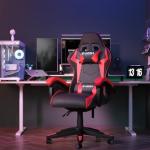 Racingreat Ergonomic Gaming Chair with Adjustable Height, Reclining Feature, Headrest, and Lumbar Support for Adults (Basics, Red)