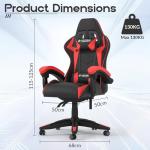 Racingreat Ergonomic Gaming Chair with Adjustable Height, Reclining Feature, Headrest, and Lumbar Support for Adults (Basics, Red)