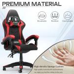 Racingreat Ergonomic Gaming Chair with Adjustable Height, Reclining Feature, Headrest, and Lumbar Support for Adults (Basics, Red)