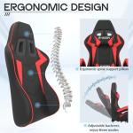 Racingreat Ergonomic Gaming Chair with Adjustable Height, Reclining Feature, Headrest, and Lumbar Support for Adults (Basics, Red)