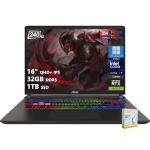 msi Vector 16 HX AI Gaming Laptop | 16" QHD+ IPS 240Hz | Intel Core Ultra 7 255HX | 32GB DDR5 1TB SSD | GeForce RTX 5070 Ti (Up to 992 AI Tops) | RGB Backlit Thunderbolt 5 Win11 Pro w/DLCA Accessory