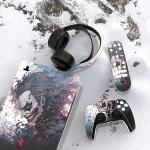 playvital Full Set Skin Decal for ps5 Console Digital Edition, Sticker Vinyl Decal Cover for ps5 Controller & Charging Station & Headset & Media Remote - Killing Clown