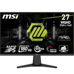 MSI MAG 275QF 27-Inch WQHD 2560x1440 Gaming Monitor - Rapid IPS, 180Hz, 0.5ms, HDR ready, AMD FreeSync, Eye care, AI vision, HDMI 2.0b, DP 1.2a, Frame-less, Tilt Adjustable, Vesa Mount, Black