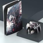 playvital Full Set Skin Decal for ps5 Console Digital Edition, Sticker Vinyl Decal Cover for ps5 Controller & Charging Station & Headset & Media Remote - Killing Clown