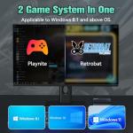 Retro Game Console HDD 500GB - Plug and Play With 38291 Built-in Games, Compatible With 50 Emulators, Playnite&Retrobat 2 System in 1, Portable