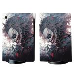 playvital Full Set Skin Decal for ps5 Console Digital Edition, Sticker Vinyl Decal Cover for ps5 Controller & Charging Station & Headset & Media Remote - Killing Clown