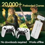 2026 Game Stick 4k 40,000 Games, Retro Gaming Console with Built-in 23 Emulators, HDMI Output, 64G TF Card, 2 Wireless Controllers, Plug and Play