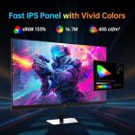 KTC 24 Inch Gaming Monitor, FHD 1080P@180Hz (OC 190Hz) Monior with Fast IPS Panel, 1ms Response Time, Adaptive Sync, HDR400, 133% sRGB, HDMI 2.0 / DP 1.4, Hardware Anti-Blue Light, VESA 100 * 100mm