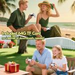 2026 Game Stick 4k 40,000 Games, Retro Gaming Console with Built-in 23 Emulators, HDMI Output, 64G TF Card, 2 Wireless Controllers, Plug and Play