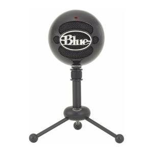 Blue Snowball USB Microphone for Recording, Streaming, Podcasting, Gaming on PC and Mac, Condenser Mic with Cardioid and Omnidirectional Pickup Patterns, and Stylish Retro Design - Black