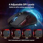 acer Wired Gaming Mouse, 12800 DPI Mouse Gaming RGB, 1000Hz Polling Rate, 8 Programmable Button, 12 Backlights, High Precision, Rapid Fire, Ergonomic Computer Mouse with Driver for Laptop, PC, Mac