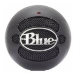 Blue Snowball USB Microphone for Recording, Streaming, Podcasting, Gaming on PC and Mac, Condenser Mic with Cardioid and Omnidirectional Pickup Patterns, and Stylish Retro Design - Black